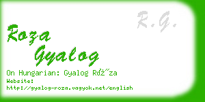 roza gyalog business card